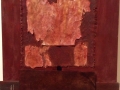 Diptych with covers and metal, 24x22, 2013